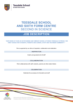 the Science department - Teesdale School and Sixth Form