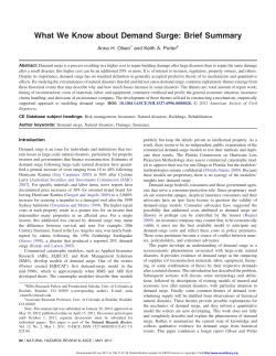 What We Know about Demand Surge: Brief Summary