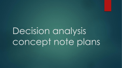 Decision analysis concept note plans
