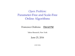 Open Problem: Parameter-Free and Scale-Free Online