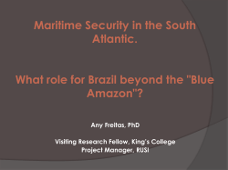 Maritime Security in the South Atlantic. What role for
