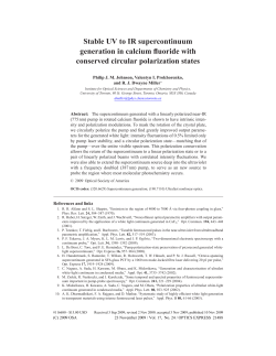 Stable UV to IR supercontinuum generation in
