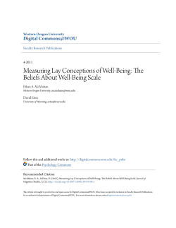 The Beliefs About Well-Being Scale
