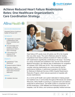 Achieve Reduced Heart Failure Readmission Rates: One