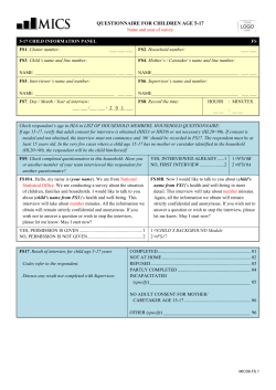 English - UNICEF MICS