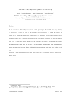 Market-Entry Sequencing under Uncertainty