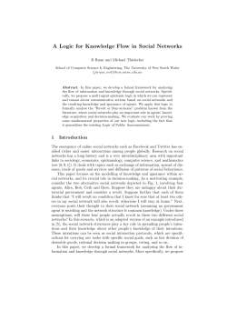 A Logic for Knowledge Flow in Social Networks