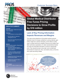 Global Medical Distributor Fine-Tunes Pricing Decisions to