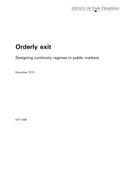 Orderly exit Designing continuity regimes in public markets