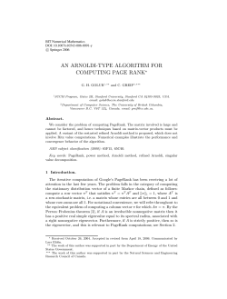 an arnoldi-type algorithm for computing page rank
