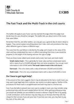 The fast track and the multi-track in the civil court