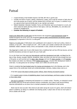 Futsal intro - Youth Evolution in Sport