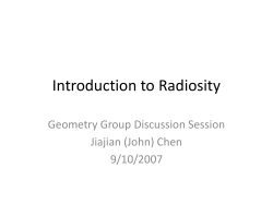 Introduction to Radiosity