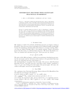 Distribution processes with stationary fractional increments