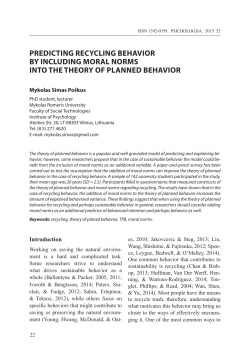 predicting recycling behavior by including moral norms into the