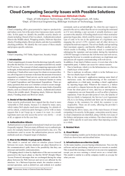 Cloud Computing Security Issues with Possible Solutions