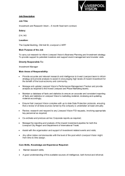 Job Description - Liverpool Vision