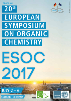 20th EuROPEAN SyMPOSIuM ON ORGANIC