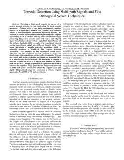 Torpedo Detection using Multi-path Signals and Fast Orthogonal