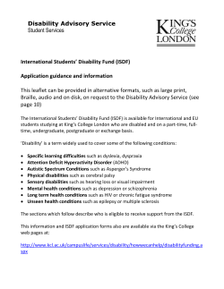 ISDF Factsheet - King`s College London