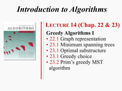 A Example of Prim`s algorithm