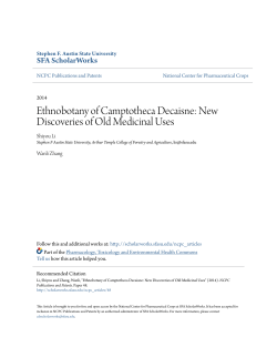 Ethnobotany of Camptotheca Decaisne: New