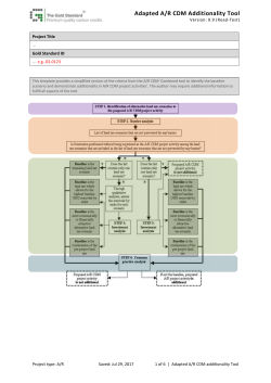 4.1 &ndash; AR CDM Additionality Tool