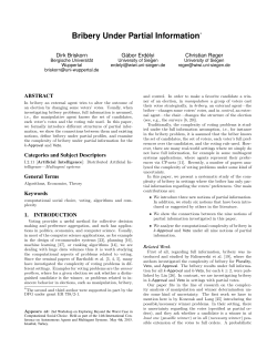 Bribery Under Partial Information