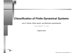 Classification of Finite Dynamical Systems