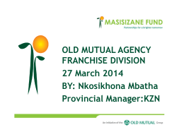 Masisizane Fund_27March14_OMFranchise