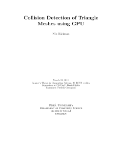 Collision Detection of Triangle Meshes using GPU