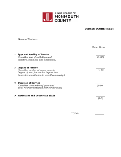 JUDGES SCORE SHEET