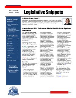 Legislative Snippets July 2016 - High Country Human Resource