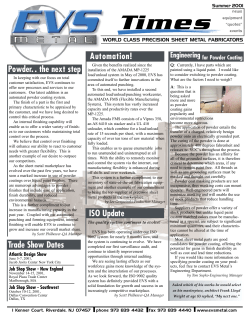 Automation! Powder. . the next step Trade Show Dates