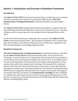 PERA Aligned Teacher Evaluation Instrument
