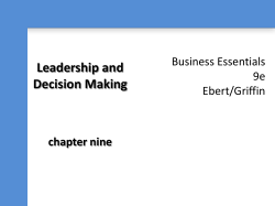 Leadership and Decision Making chapter nine