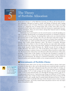 The Theory of Portfolio Allocation
