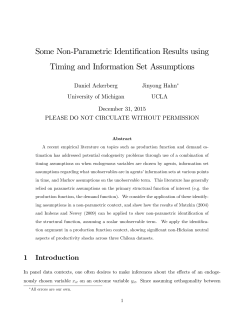 Some Non-Parametric Identification Results using Timing and
