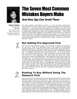 The Seven Most Common Mistakes Buyers Make