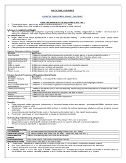 PART 4: EARLY CHILDHOOD COGNITIVE DEVELOPMENT IN