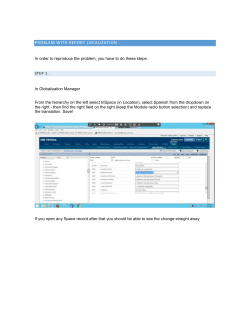 Problem with report localization