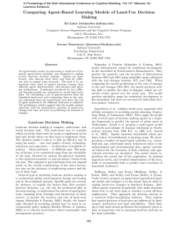 Comparing Agent-Based Learning Models of Land