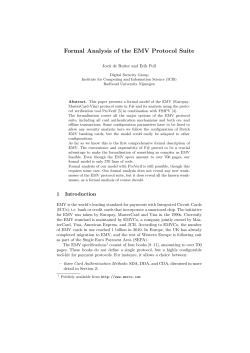 Formal Analysis of the EMV Protocol Suite