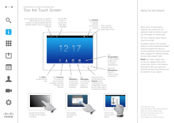Cisco TelePresence Touch 10 User Guide (TC7.3)