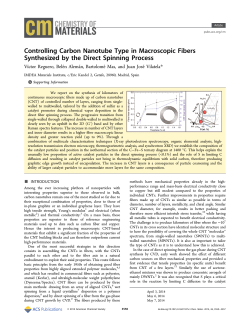 Controlling Carbon Nanotube Type in