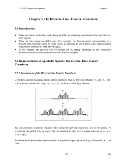 Chapter 5 The Discrete-Time Fourier Transform