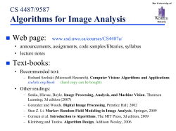 Algorithms for Image Analysis