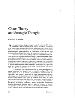 Chaos Theory and Strategic Thought