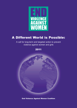 A Different World is Possible - End Violence Against Women Coalition