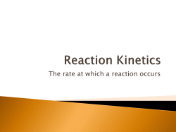 Reaction Kinetics